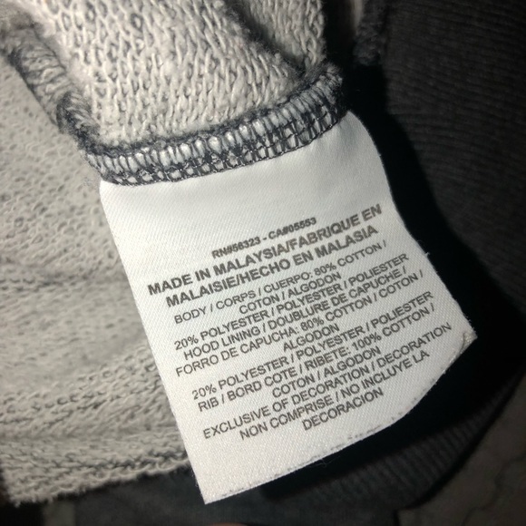 Nilke Big Swoosh Gray Vintage Hoodie Medium - Picture 10 of 10